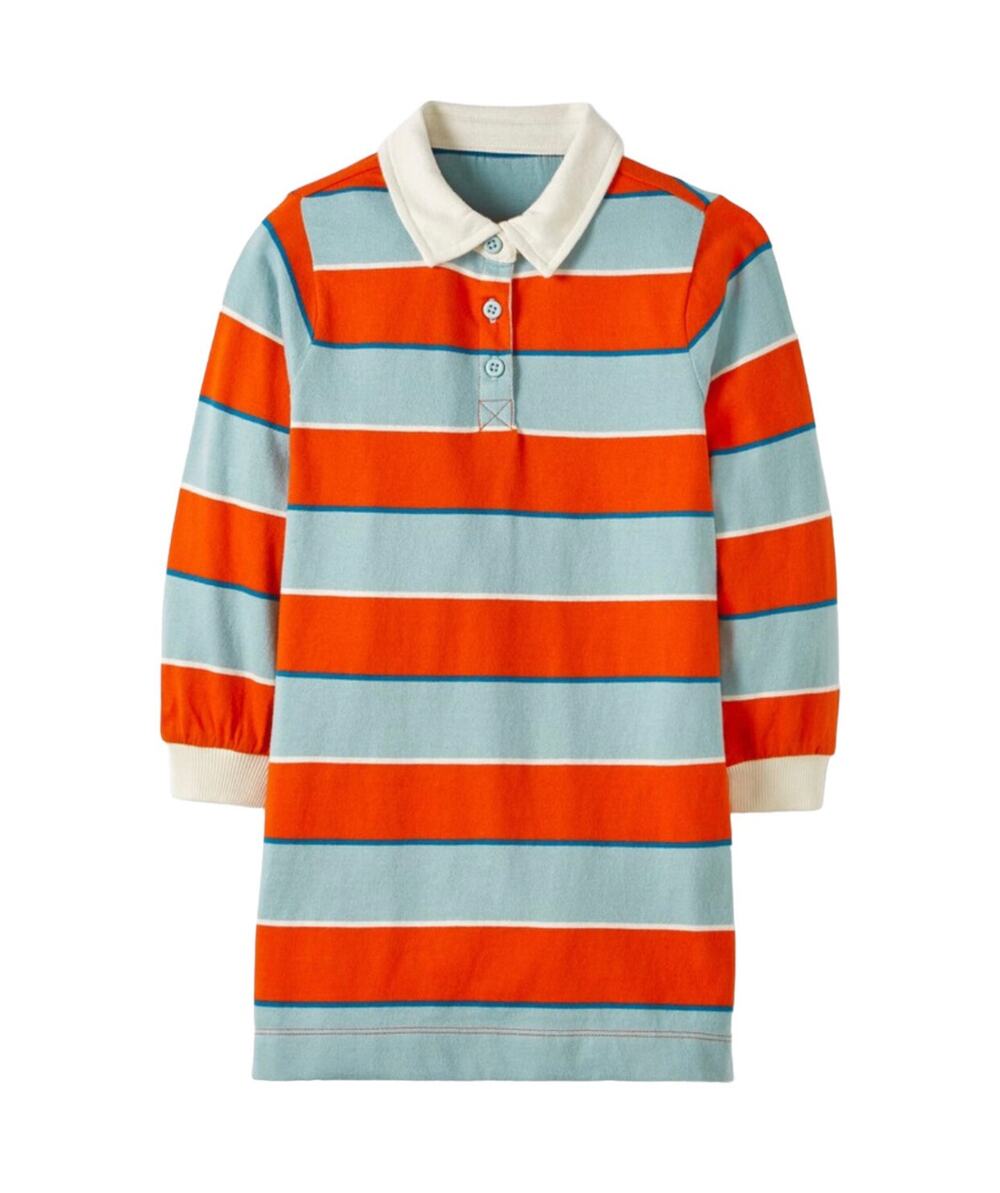 Hanna Andersson NWT Long Sleeve Rugby Dress. Size 6-7.